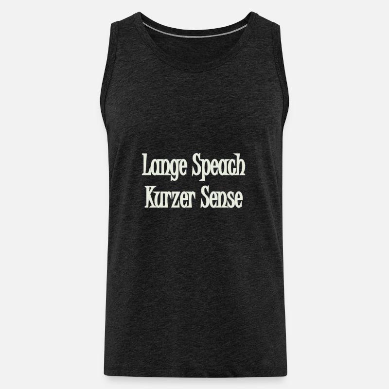 Lange Speach - Männer Premium Bio Tank Top - Anthrazit