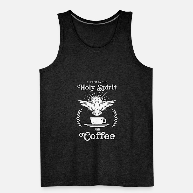 Alimenté par le Saint-Esprit et le café Débardeur bio Premium Homme