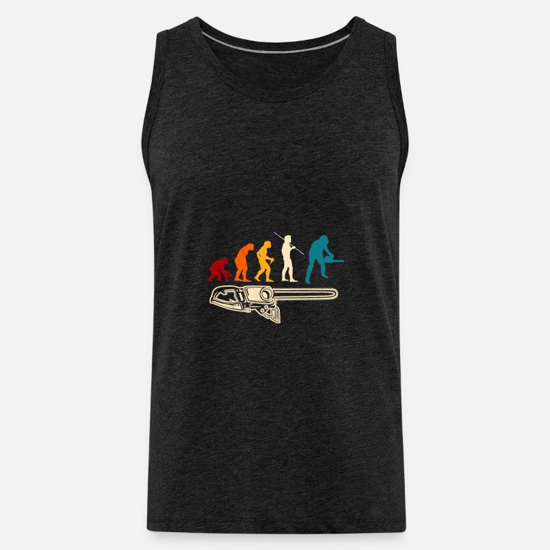 Kettensäge Arborist Evolution - Männer Premium Bio Tank Top - Anthrazit