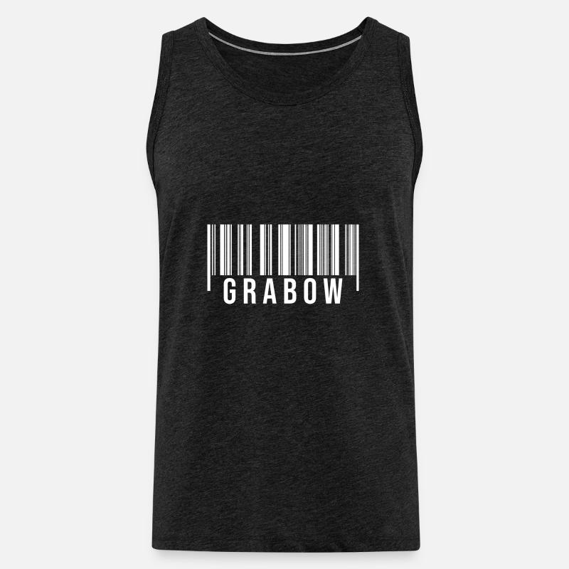Grabow Strichcode - Männer Premium Bio Tank Top - Anthrazit