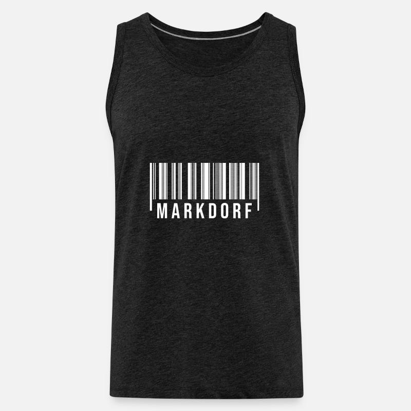 Schwabe Strichcode Markdorf - Männer Premium Bio Tank Top - Anthrazit