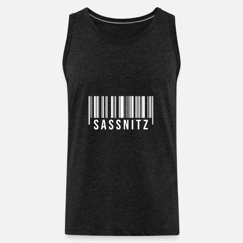 Sassnitz Strichcode - Männer Premium Bio Tank Top - Anthrazit