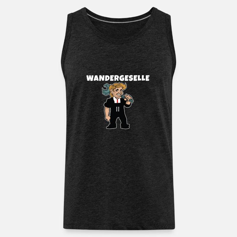 Wandergesellen Wandersmann Wandergeselle - Männer Premium Bio Tank Top - Anthrazit