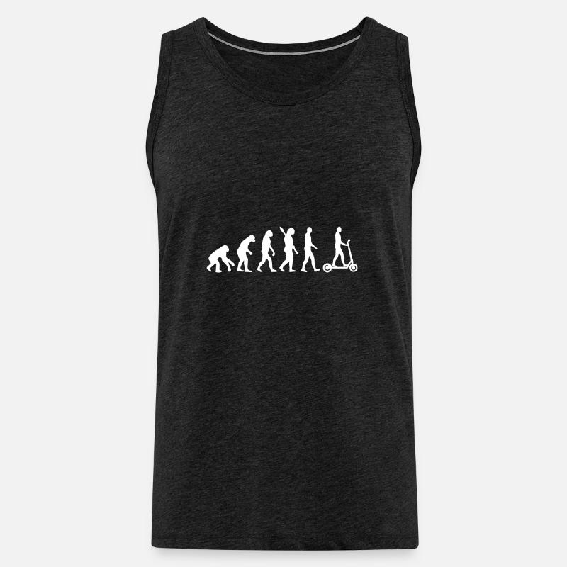 E-Scooter Roller - Männer Premium Bio Tank Top - Anthrazit