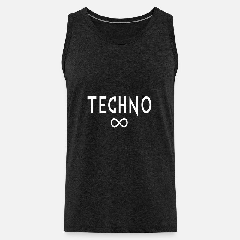 Techno Unendlichkeit - Männer Premium Bio Tank Top - Anthrazit