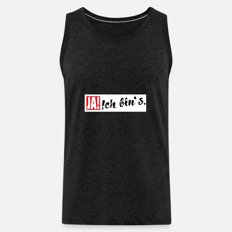Ja Ich bin es - Männer Premium Bio Tank Top - Anthrazit