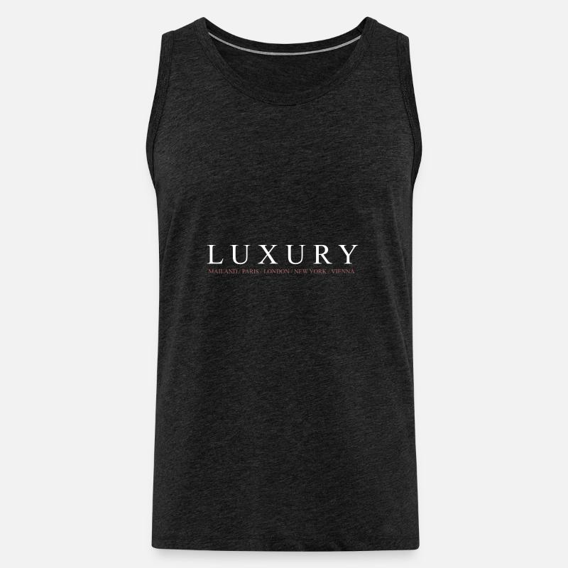 LUXURY DIRECT - Männer Premium Bio Tank Top - Anthrazit
