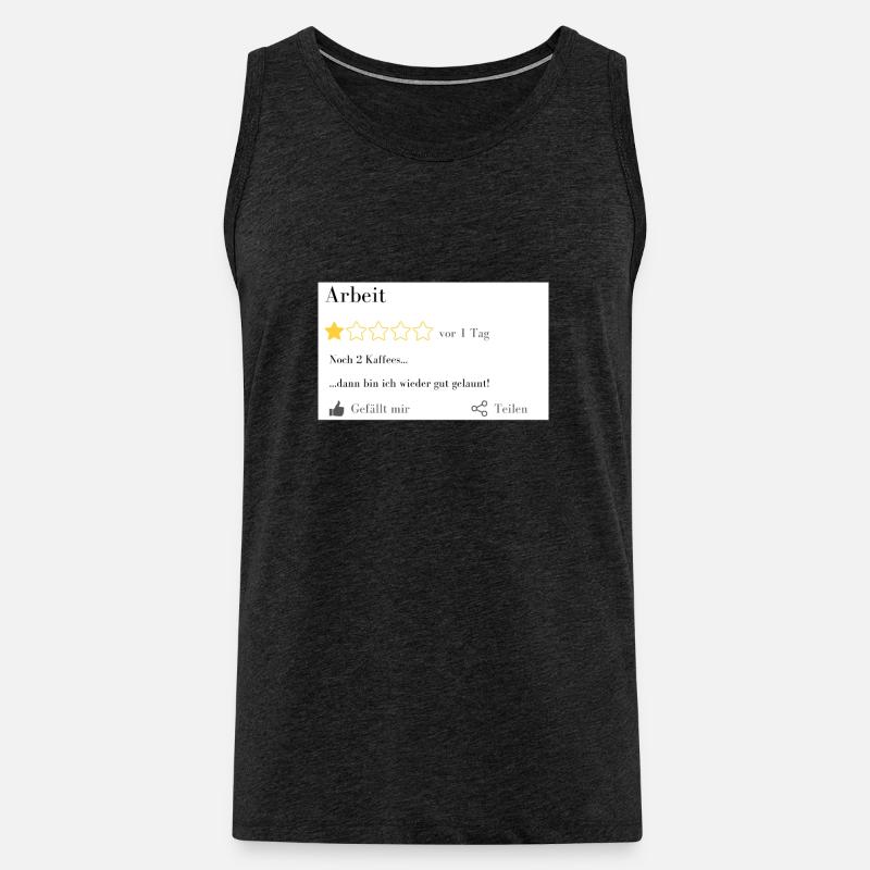 Noch 2 Kaffees - Männer Premium Bio Tank Top - Anthrazit