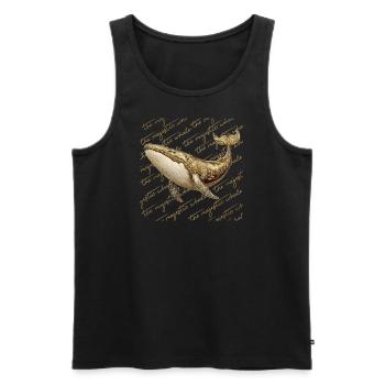 Golden Whale - Men's Premium Organic Tank Top - charcoal grey - Front - Alexander (188cm)