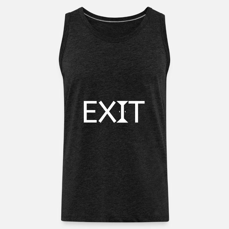Exit - Männer Premium Bio Tank Top - Anthrazit
