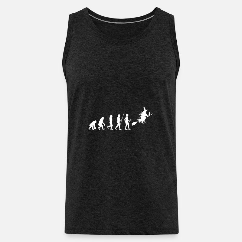 Halloween Evolution Hexe - Männer Premium Bio Tank Top - Anthrazit