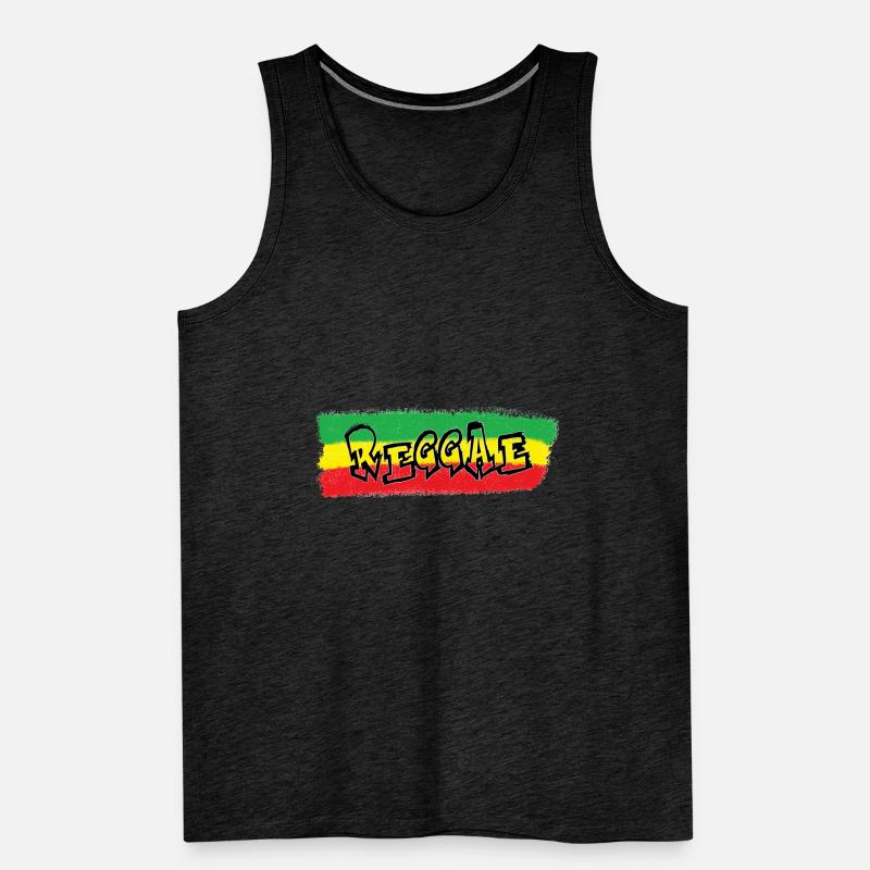Reggae Banner Sprayed Men's Premium Organic Tank Top