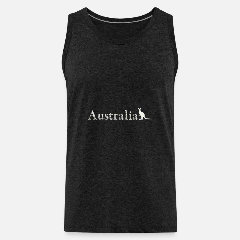 Australia - Kangaroo - Männer Premium Bio Tank Top - Anthrazit