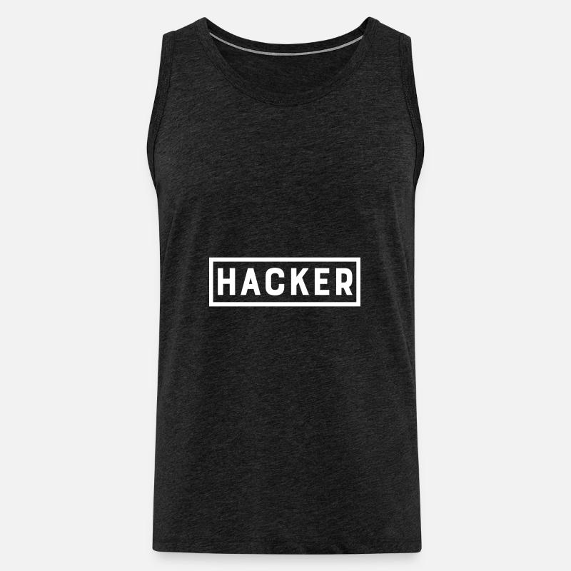 Hacker - Männer Premium Bio Tank Top - Anthrazit