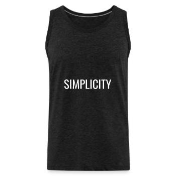 Einfachheit - Christliche positive Zitate - Männer Premium Bio Tank Top - Anthrazit - Vorne - Alexander (188cm)