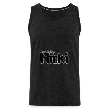 mein lieblings Nicki - Männer Premium Bio Tank Top - Anthrazit - Vorne - Alexander (188cm)