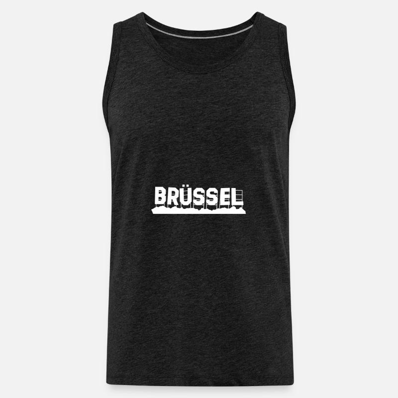 Brüssel - Männer Premium Bio Tank Top - Anthrazit