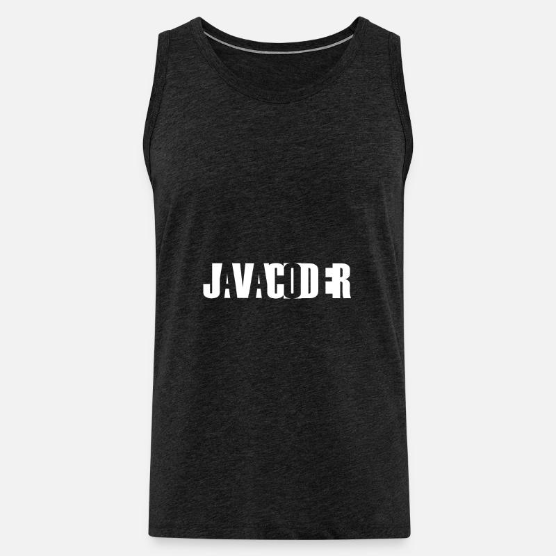 Codeur Java, développeur Java - Débardeur bio Premium Homme - charbon