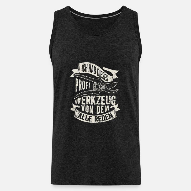 Gartenschere - Männer Premium Bio Tank Top - Anthrazit