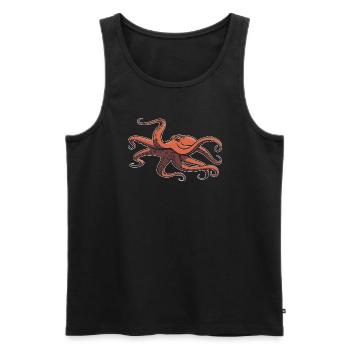 I like octopus - eight tentacles - squid - Men's Premium Organic Tank Top - charcoal grey - Front - Alexander (188cm)