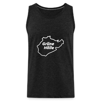 Gruene Hölle - Männer Premium Bio Tank Top - Anthrazit - Vorne - Alexander (188cm)