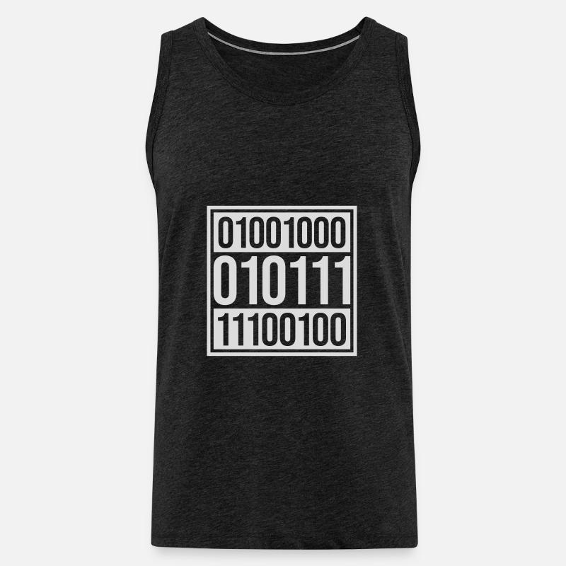 Binär Code Programm Sprache - Männer Premium Bio Tank Top - Anthrazit