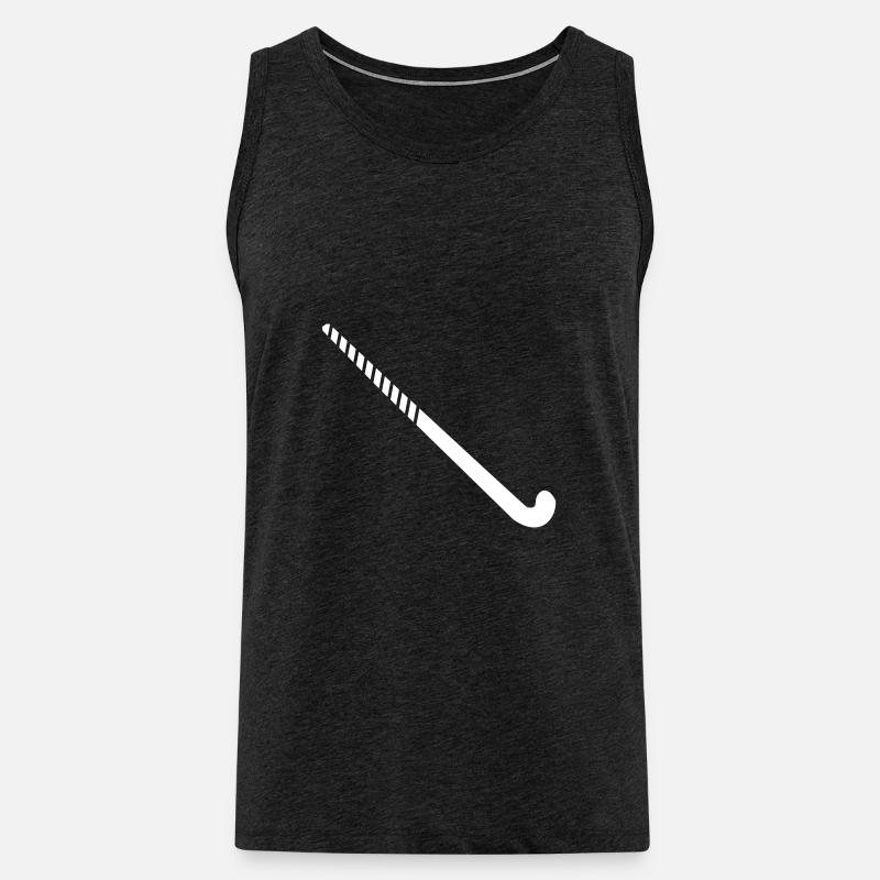 Hockeyschläger - Männer Premium Bio Tank Top - Anthrazit
