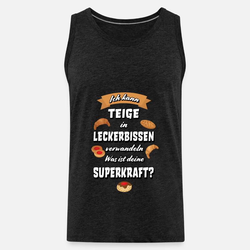 Bäcker backen Bäckerin Hobby Bäcker Geschenkidee - Männer Premium Bio Tank Top - Anthrazit