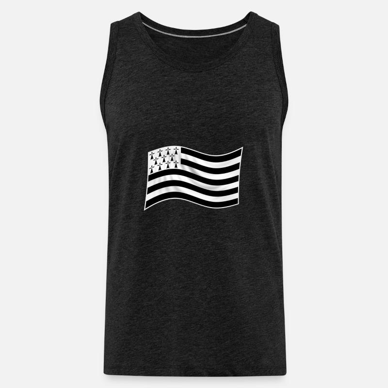 Drapeau Bretagne - Débardeur bio Premium Homme - charbon