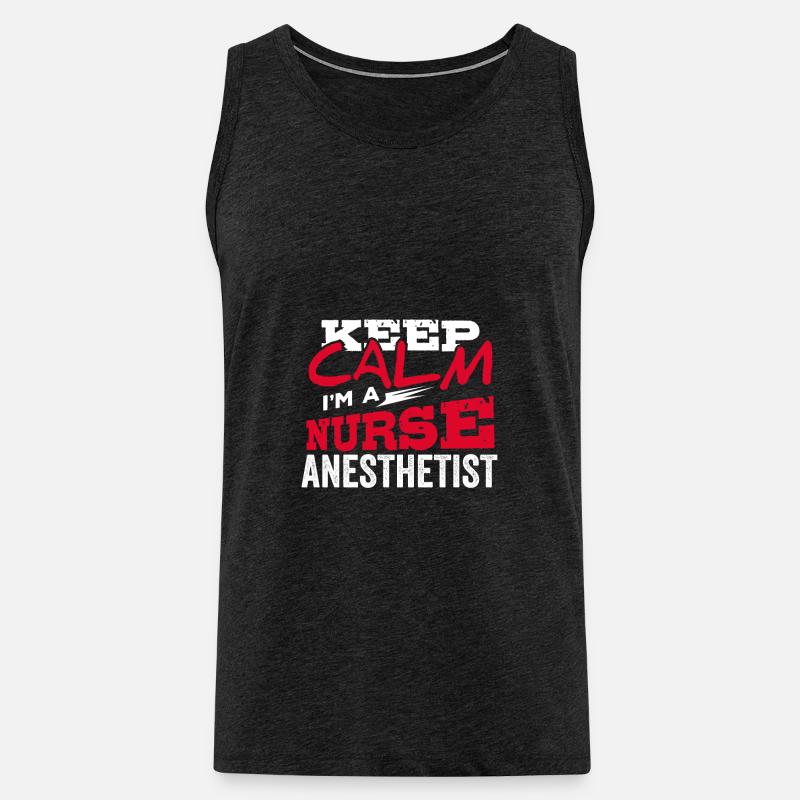 ANESTHESIOLOGIST Krankenschwester Narkose Geschenk - Männer Premium Bio Tank Top - Anthrazit