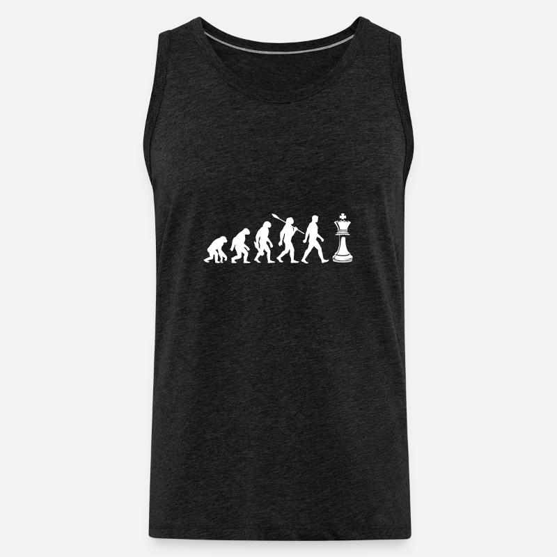 Evolution - Chess - Chess Players - Men's Premium Organic Tank Top - charcoal grey