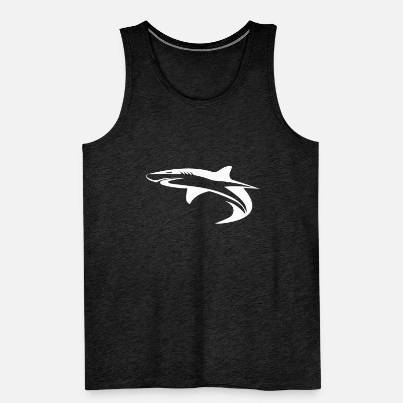 Shark - Vector Geometry Design Men's Premium Organic Tank Top