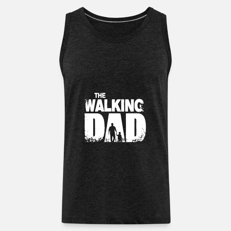 Walking Dad - Männer Premium Bio Tank Top - Anthrazit