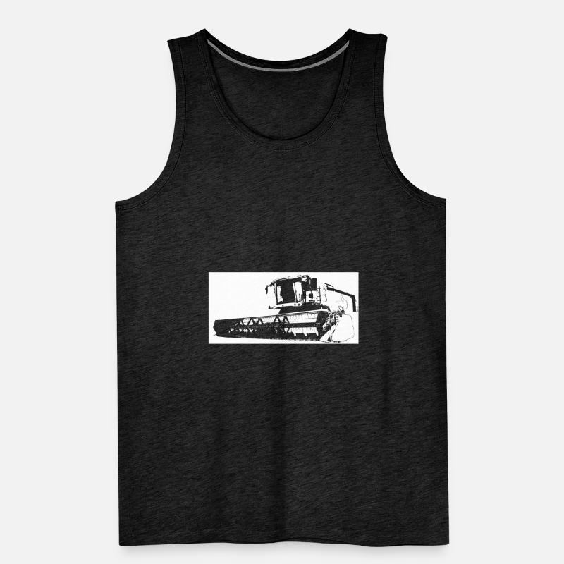 Combine Grain Corn thresh farmer Men's Premium Organic Tank Top