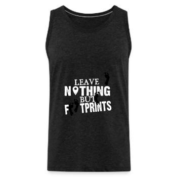 Geocaching: leave nothing but footprints - Männer Premium Bio Tank Top - Anthrazit - Vorne - Alexander (188cm)