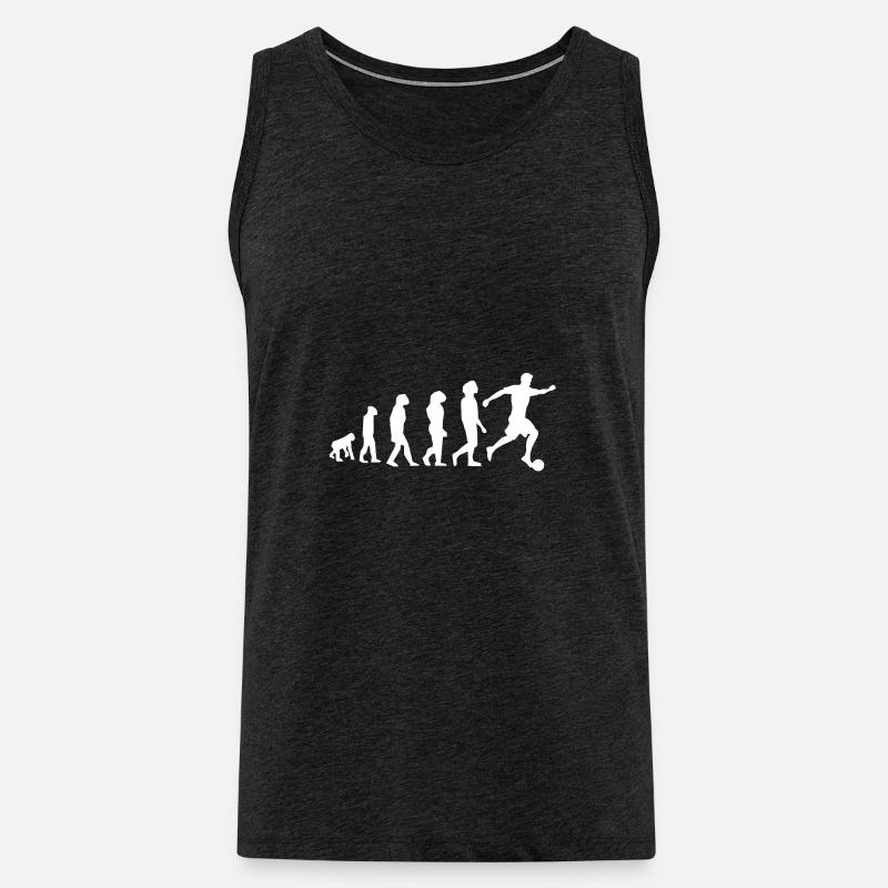 Fussball Evolution - Männer Premium Bio Tank Top - Anthrazit