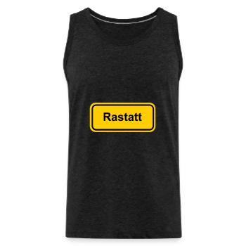 Ortsschild Rastatt Ort Schild Ortstafel Schriftzug - Männer Premium Bio Tank Top - Anthrazit - Vorne - AI Model Male 185 dark (185cm)