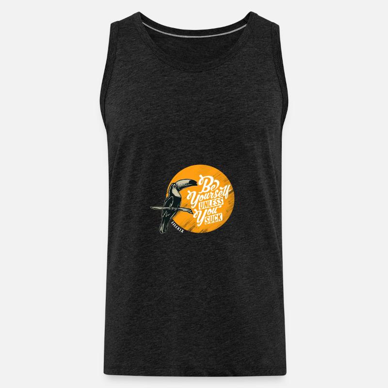sei du selbst - Männer Premium Bio Tank Top - Anthrazit
