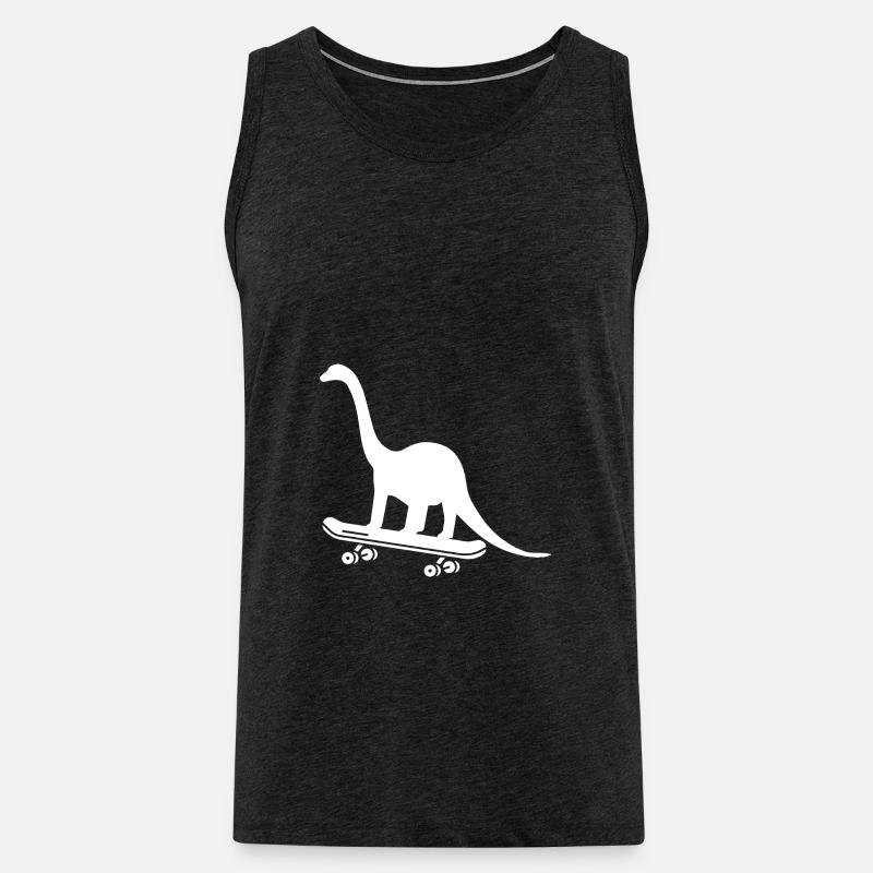 Dinosaurier Dino - Männer Premium Bio Tank Top - Anthrazit