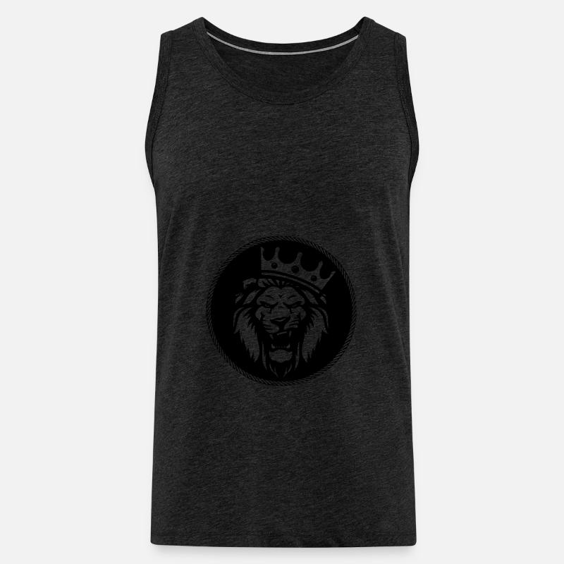 Tiger - Männer Premium Bio Tank Top - Anthrazit