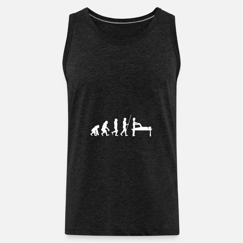 Physio Physiotherapeut Evolution Geschenk - Männer Premium Bio Tank Top - Anthrazit