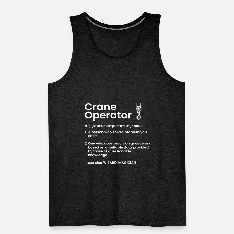 Crane operator definition, crane operator Men's Premium Organic Tank Top