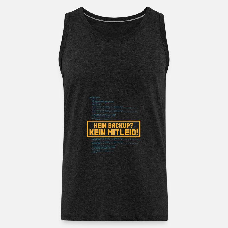 Kein mitleid Programming Informatic Geschenk - Männer Premium Bio Tank Top - Anthrazit
