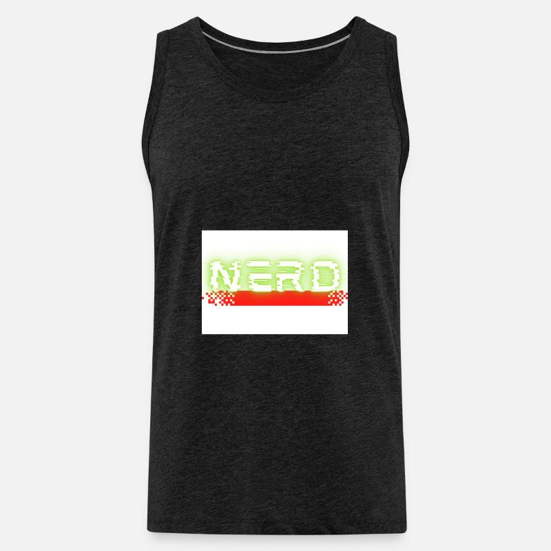 Nerd - Männer Premium Bio Tank Top - Anthrazit