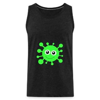 Corona Virus Lustig - Männer Premium Bio Tank Top - Anthrazit - Vorne - AI Model Male 185 dark (185cm)
