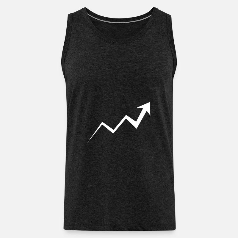 steigender Kurs - weiß - Männer Premium Bio Tank Top - Anthrazit
