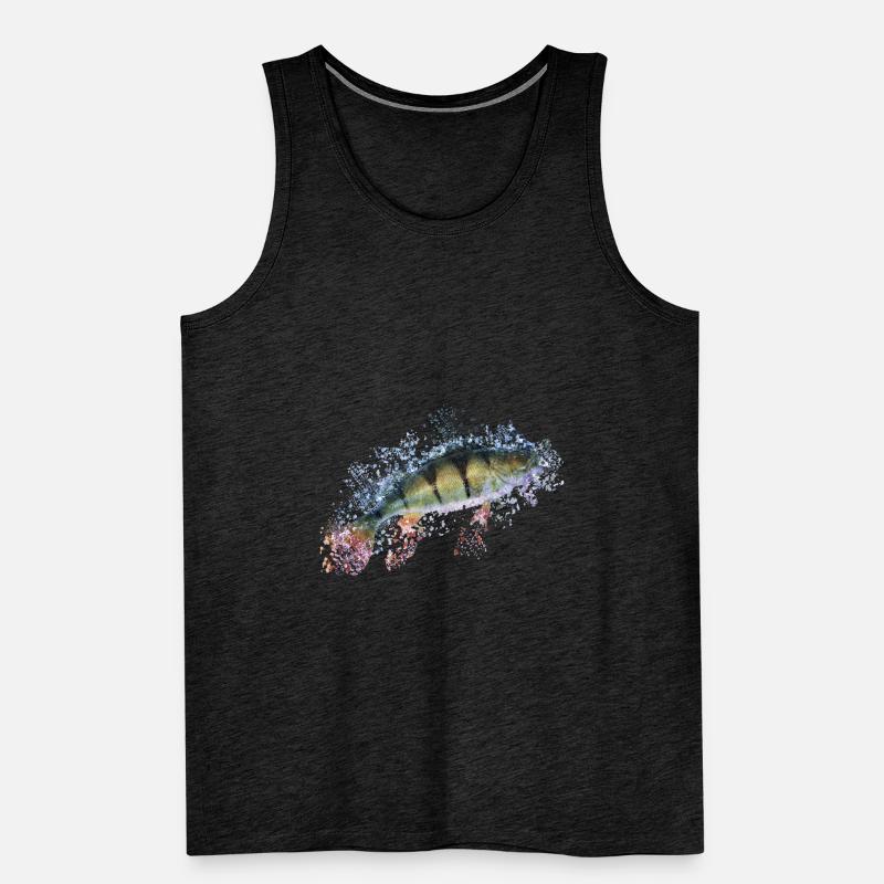 Angeln Barsch Geschenkidee Männer Premium Bio Tank Top