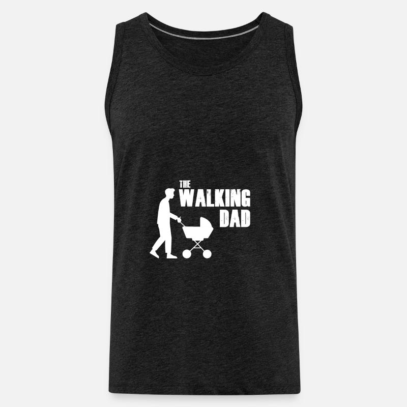 Der wandelnde Vater - Männer Premium Bio Tank Top - Anthrazit