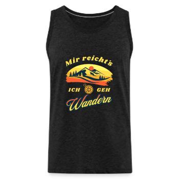 Mir reichts ich geh Wandern - Männer Premium Bio Tank Top - Anthrazit - Vorne - AI Model Male 185 dark (185cm)
