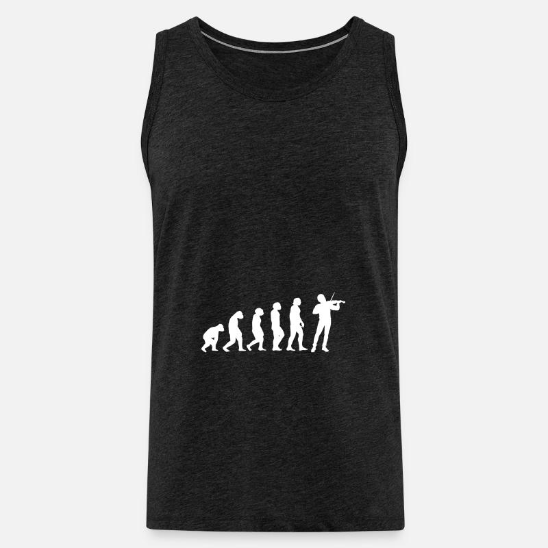 Evolution Geiger - Männer Premium Bio Tank Top - Anthrazit